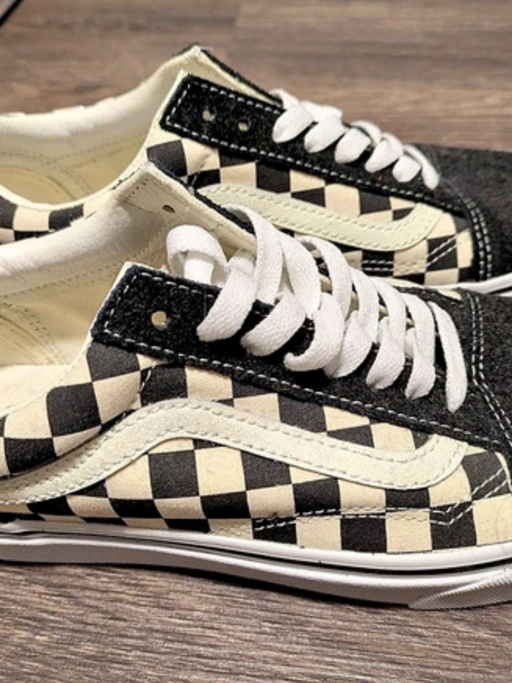 Vans Old Skool Checkerboard Sneakers Black & White
